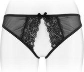 Fashion Secret Christine - Erotische Slip met Open Kruis - Zwart - One Size