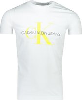 Calvin Klein T-shirt Wit Getailleerd - Maat M - Heren - Herfst/Winter Collectie - Katoen