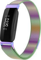 By Qubix - Fitbit Inspire 2 Milanese bandje (small)  - Multi color