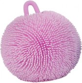 knijpbal fluffy junior 9 cm siliconen paars