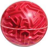 hersenkraker doolhofbal junior 10 cm transparant/rood