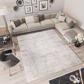 Tapiso Troya Vloerkleed Woonkamer Slaapkamer Beige Impressie Lijnen Design Eyecatcher Interieur Stijlvol Woonsfeer Modern Trendy Duurzaam Hoogwaardig Tapijt Maat - 120x170