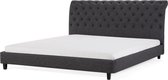 Beliani REIMS - Tweepersoonsbed - grijs - polyester