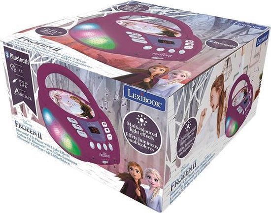 Lecteur CD Portable Bluetooth Licorne - LEXIBOOK - Effets Lumineux - USB -  Enfant - Violet - Rose rose - Lexibook