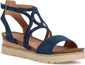 Marco Tozzi Dames Sandaaltje 2-2-28508-26 824 blauw F-breedte Maat: 41 EU