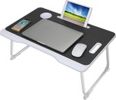 Schoottafel - Zinaps Laptop Tafel Lapdesk Bed tafel Laptop Houder met Lade, Bed Shells Laptop Stand Tafel met Drankhouder, Opvouwbare Laptop Stand BED Tafel Ontbijttafel Notebook Stand voor B