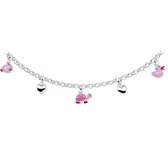 YO&NO - Ketting - Zilver - Jasseron - Hart - Dieren - 3,0mm - 38cm - Kinderen - Zilver 925