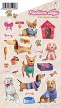 stickervel Fashion Dogs junior 19 x 11 cm PVC roze