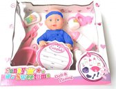 babypop Funny Sweetums junior textiel roze/blauw 2-delig