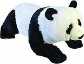 knuffel panda junior 76 cm pluche wit/zwart