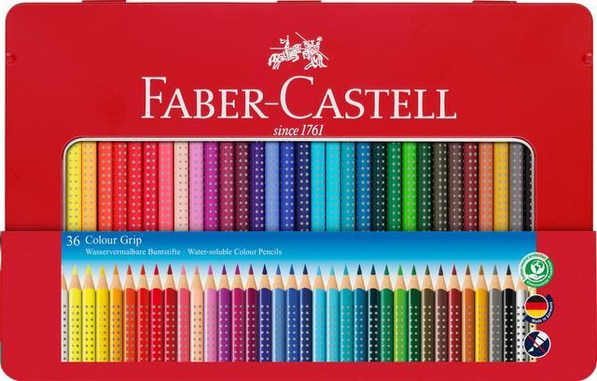 Faber-Castell kleurpotloden – Colour Grip – blik 36 stuks – FC-112435