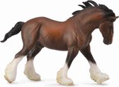 paarden: Clydesdale hengst 20 cm bruin