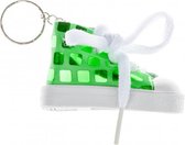 sleutelhanger gymschoen glitter 7 cm groen