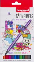 Bruynzeel fineliner set 12 kleuren | Set a 12 stuk