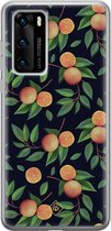 Huawei P40 hoesje siliconen - Fruit / Sinaasappel | Huawei P40 case | multi | TPU backcover transparant