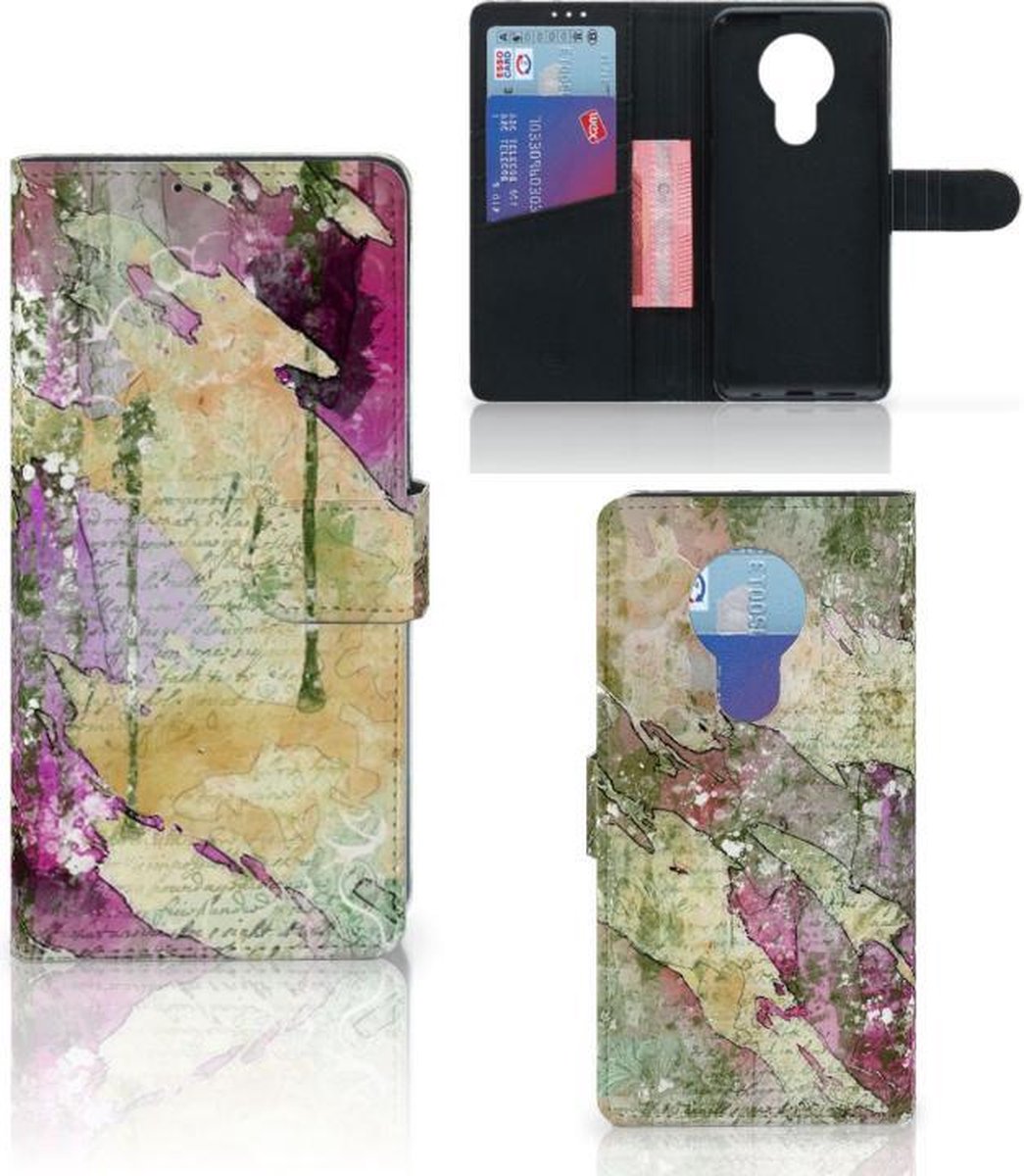 Book Case voor Hoesje Nokia 5.3 Letter Painting