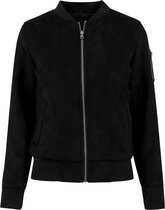 Urban Classics Bomber jacket -XS- Imitation Suede Zwart