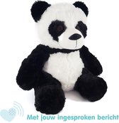 Knuffel met jouw ingesproken bericht | Panda knuffel 45cm | Inclusief Voice Recorder | Cadeau: Valentijn – Moederdag – Vaderdag – Jubileum - Kraamcadeau | Knuffel met geluid met jo