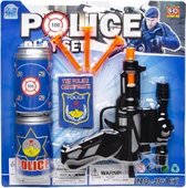Lg-imports Speelgoedpistool Police Play Set Junior Zwart 7-delig
