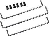 6 mm Luidspreker Gril Chrome stainless steel strips voor 300 mm chassis - 3part set. 2x