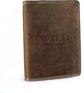 Wild leather Only !!!  Creditcard Houder Buffelleer Donkerbruin - ( RS-5003-15) -