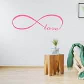 Muursticker Infinity Love -  Roze -  160 x 51 cm  -  woonkamer  slaapkamer  engelse teksten  alle - Muursticker4Sale