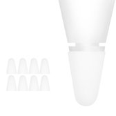 Dux Ducis - Apple Pencil 1/2 Case -  Siliconen Tip Hoes - 10 Stuks - Wit/Transparant