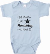Romper Lieve mama, fijne 1ste moederdag Lichtblauw 74/80