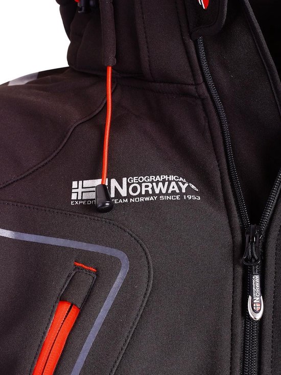 Geographical Norway Tacebook Heren - Softshell Jas Heren Waterdicht met Capuchon UK - Comfortabel Outdoor Jas Tactisch Windjack - Wandelen Skiën Herfst Winter Lente, Donkerblauw, S