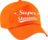 Super stagiair cadeau pet / baseball cap oranje voor heren - bedankt kado voor een stagiair