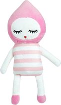 Luckyboysunday Knuffelpop Junior 20 Cm Polyester Roze/wit