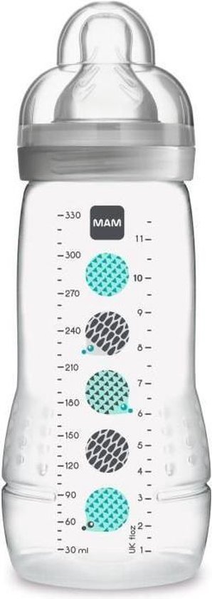 MAM Babyfles Easy Active 2e leeftijd - 330 ml - Vanaf 6 maanden - Speenstroom X - Unisex