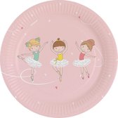 Amscan Bordjes Ballerina Meisjes 17,7 Cm Papier Roze 8 Stuks