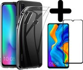 Huawei P30 Lite Hoesje Siliconen Hoes Transparant Met Screenprotector