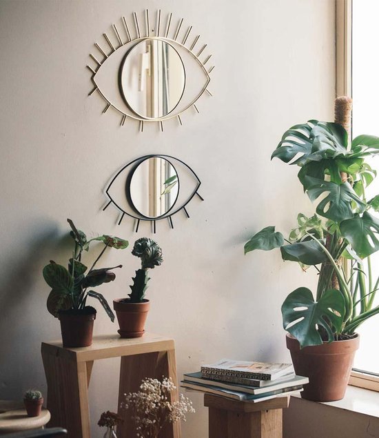 Doiy - Muurspiegel 'Cycloop' Groot, goud