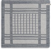 Knit Factory Gebreide Keukendoek - Keukenhanddoek Emma - Handdoek - Vaatdoek - Keuken doek - Ecru/Granit - 50x50 cm