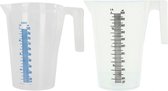 2x Tasses doseuses transparentes 1 et 2 litres - Tasse doseuse - Accessoires et fournitures de cuisine