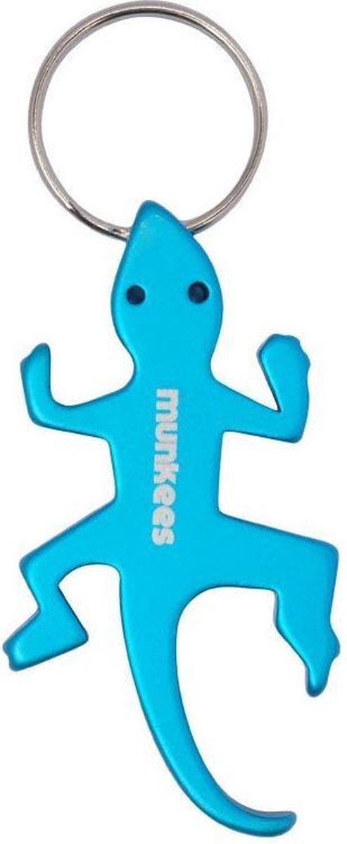 Munkees Flesopener Hagedis Blauw Staal 6,6 Cm