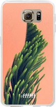 Samsung Galaxy S6 Hoesje Transparant TPU Case - Waving Plant #ffffff