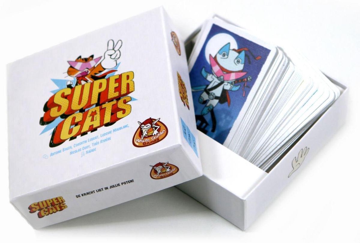 White Goblin Games Kaartspel Supercats Junior Karton 50 Kaarten