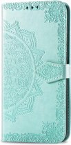 Bloemen Book Case - Samsung Xcover 4 / 4s Hoesje - Cyan