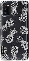 Casetastic Samsung Galaxy A41 (2020) Hoesje - Softcover Hoesje met Design - Pineapples Outline Print