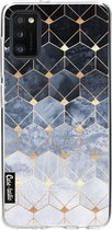 Casetastic Samsung Galaxy A41 (2020) Hoesje - Softcover Hoesje met Design - Blue Hexagon Diamonds Print