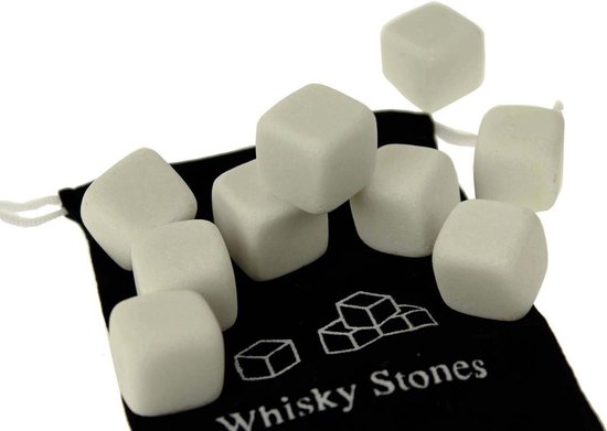 Ijsblok vervanger - Whisky Stones Wit - Set 9 | bol.com