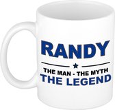 Randy The man, The myth the legend cadeau koffie mok / thee beker 300 ml