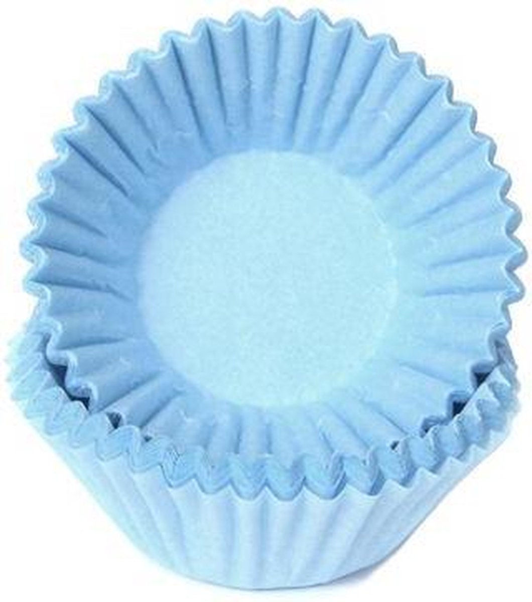 House of Marie Chocolade Baking Cups Pastel Blauw -100st-