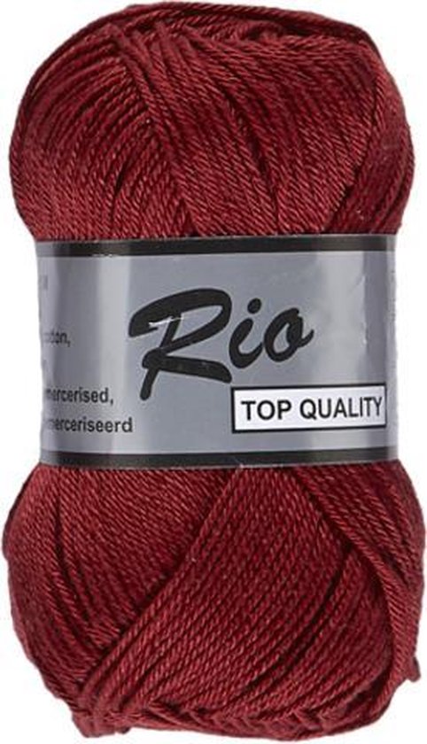 Lammy yarns Rio katoen garen - donker roodbruin (042) - naald 3 a 3,5mm ...