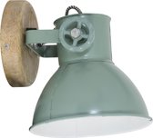 Light & Living Elay Wandlamp/plafondlamp - Groen/Hout - 20x18x19cm