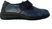 Solidus -Dames -  blauw donker - lage gesloten schoenen - maat 42