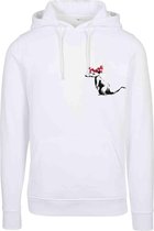 Urban Classics Hoodie/trui -L- Banksy Rat Wit